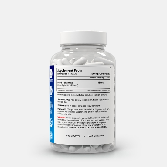 Complément Alimentaire DMAE Bitartrate & Choline - 50 Comprimés, Soutien Mémoire, Naturix